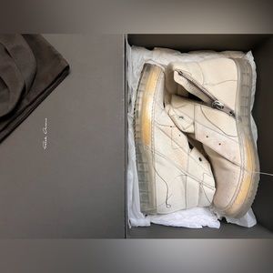 RICK OWENS | RU19S2885 LHU ISLAND DUNK 10 MILK/CLEAR SOLE SIZE 43